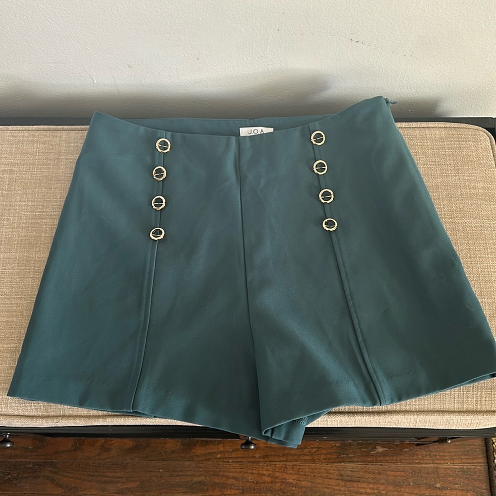 Slate green teal shorts